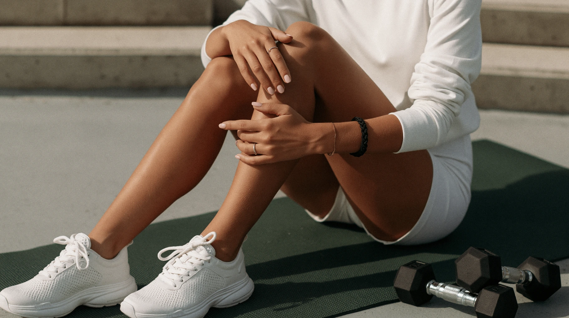 Fokussierte Details eines Workout-Setups